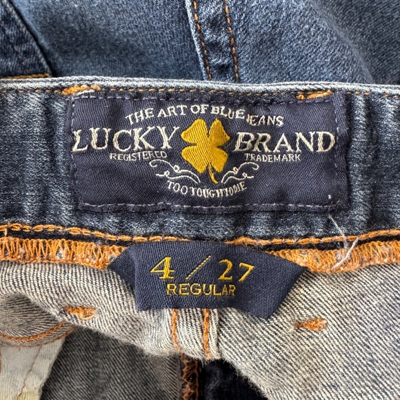 Lucky Brand Women's Sweet Jean Straight Medium Wash Denim Blue Jeans Size 4 / 27 - Picture 7 of 14